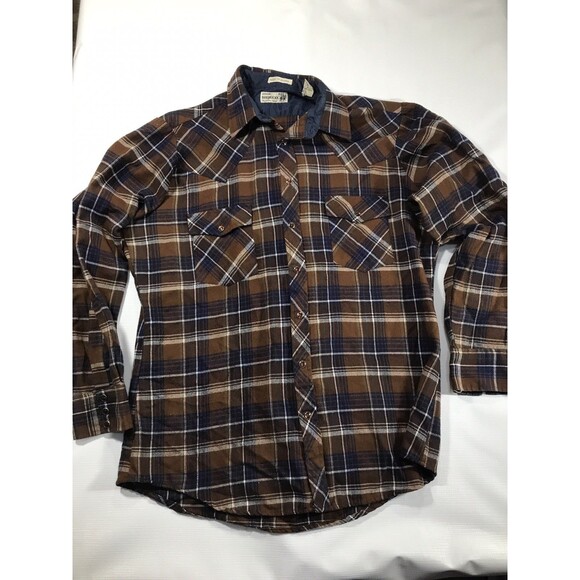 VTG Genuine Roebucks Pearl Button Down Western Long Sleeve Men’s Xl Tall - Picture 1 of 10